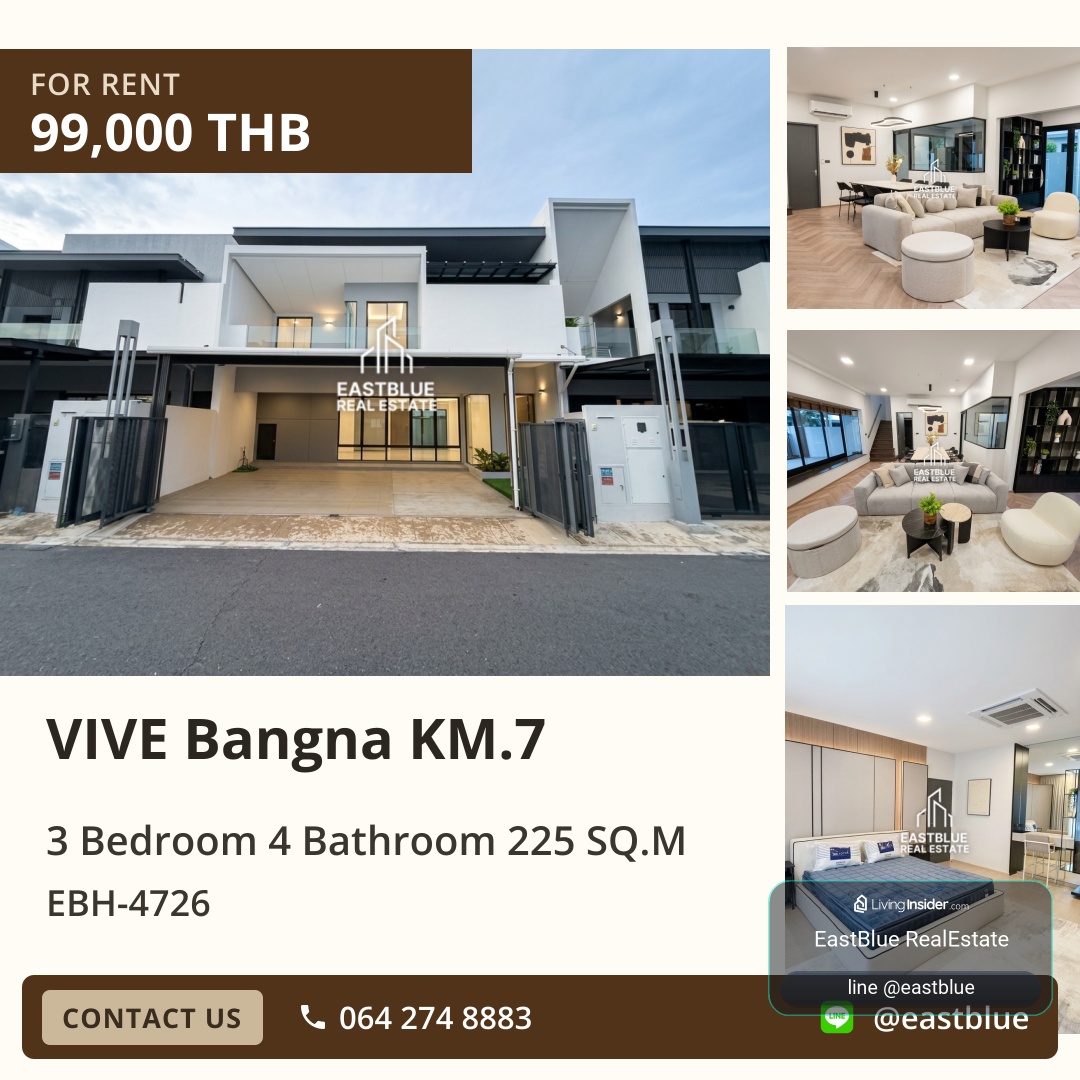 For Rent: VIVE Bangna KM.7 3 Bed 225 sqm 99,000 THB/month – รูปที่ 3