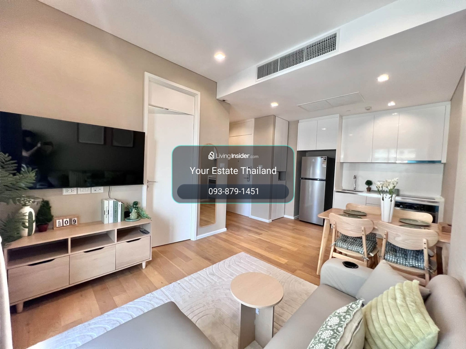 The Saint Residences คอนโด ห้องใหม่ตกแต่งสวย ห้องใหญ่ 44 ตรม. โล่งสบาย ว่างพร้อมให้เช่า – รูปที่ 3