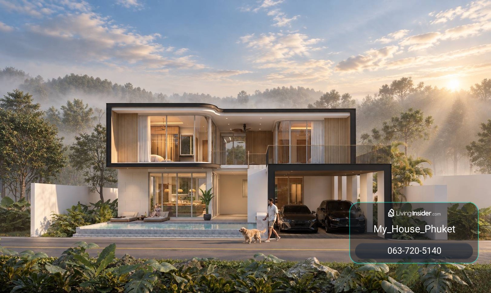 Architectural 4-Bed Hillside Pool Villa | Curved Glass Facade in Kamala (THB 32.9M) – รูปที่ 2