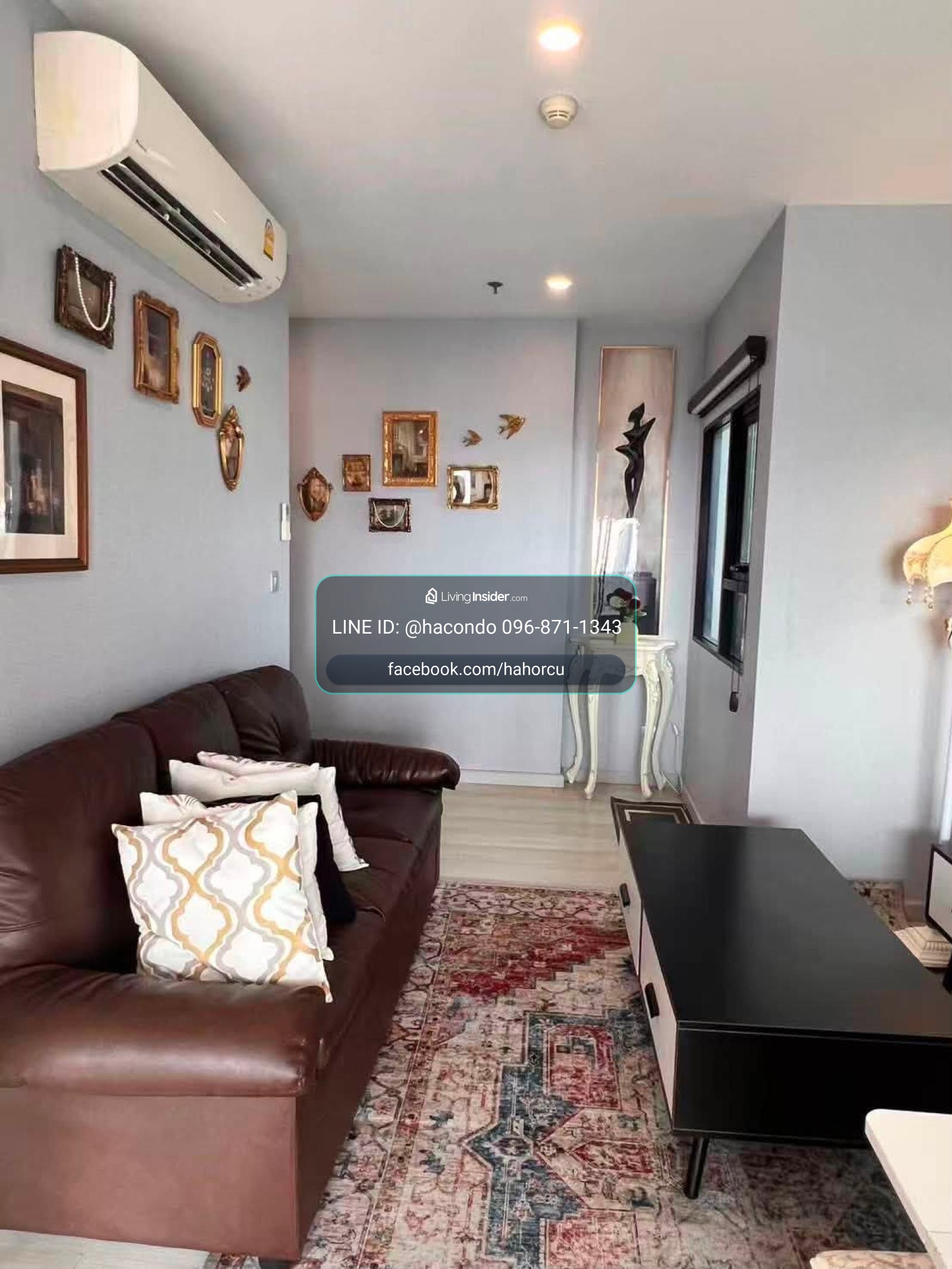 Knightsbridge Prime Sathorn【𝐑𝐄𝐍𝐓】🔥ห้องแต่งสวยวินเทจ โซฟาหนังนุ่ม พรมลายคลาสสิก ตู้บิ้วอินจุใจ🔥 ติดต่อไลน์ไอดี: @hacondo – รูปที่ 3