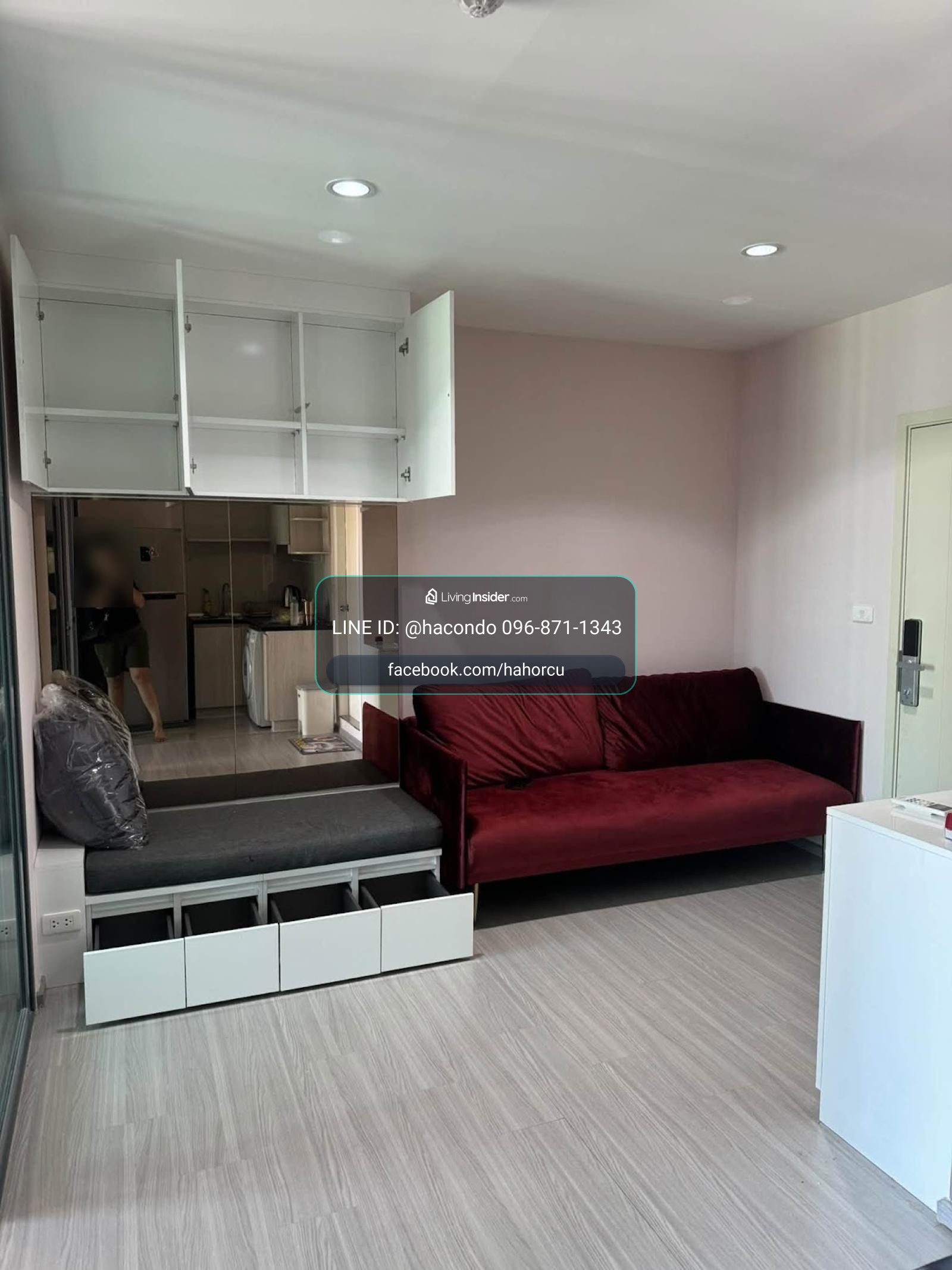 Aspire Sathorn - Ratchapruek【𝐑𝐄𝐍𝐓】🔥ห้องโปร่งกั้นกระจก โซฟากำมะหยี่สีแดงเด่น พร้อมม้านั่งบิ้วอิน🔥 ติดต่อไลน์ไอดี: @hacondo – รูปที่ 3