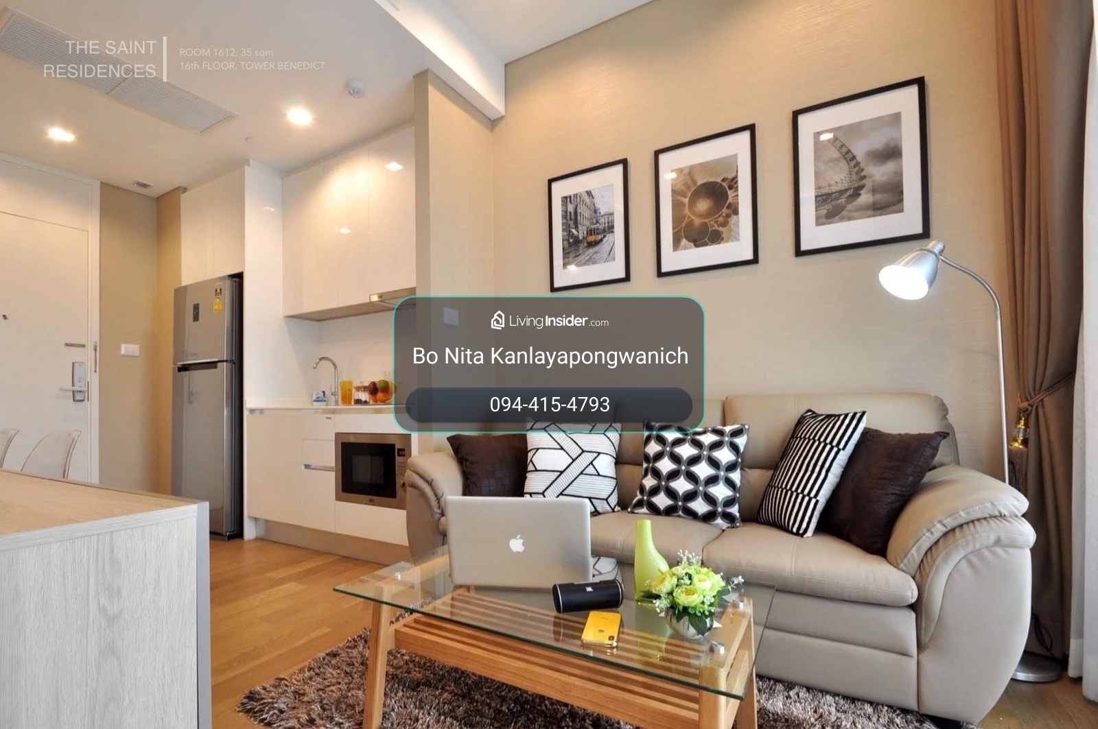 ✨ ให้เช่าคอนโด The Saint Residences | 1 ห้องนอน | 33 ตร.ม. | 19,000 บาท/เดือน ✨ – รูปที่ 2