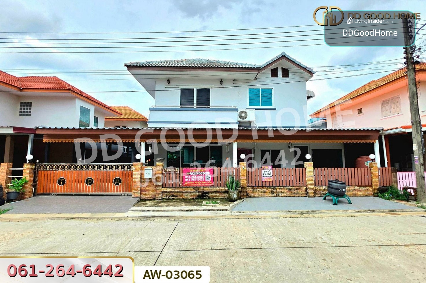 บ้านเดี่ยว หมู่บ้านฉัตรหลวง 8 เฟส 2 สามโคก ปทุมธานี ใกล้ แม็คโคร AW-03065 – รูปที่ 2
