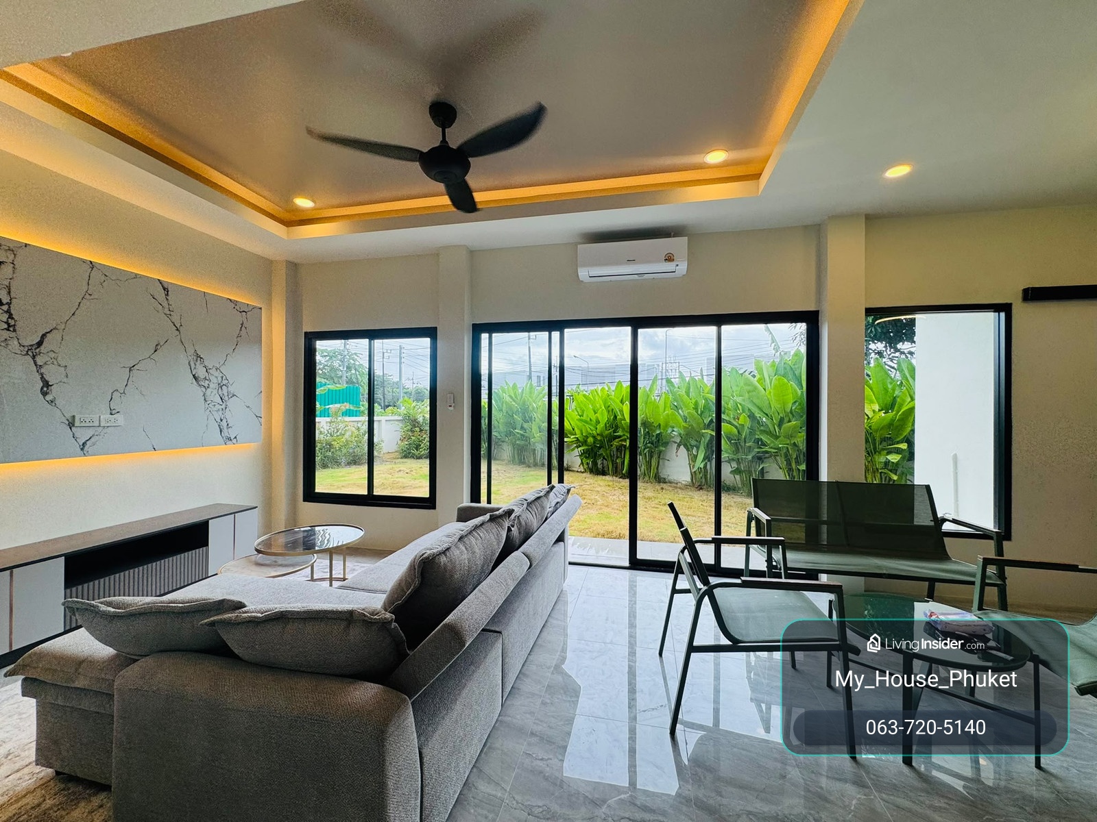 บ้านเดี่ยวพร้อมสวนกว้างขวาง 3 ห้องนอน ใกล้ลากูน่า | โซนบ้านดอน-เชิงทะเล (ค่าเช่า 60,000 บ./ด.) – รูปที่ 2