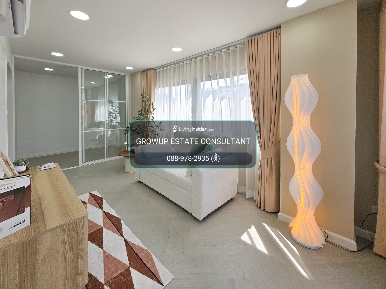 K-7301 🔥🔥 Corner room, large room, 2 bedrooms, good location, near MRT Huai Khwang, for sale! Condo Ratchada City Pracharat 7, newly decorated rooms, ready to move in. – รูปที่ 4