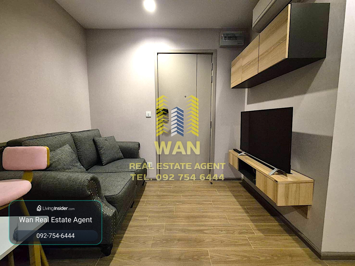 Rent a new room, Condo Poly Reef, 24th floor, 25 sq.m., beautiful decoration, river view, ready to move in – รูปที่ 3