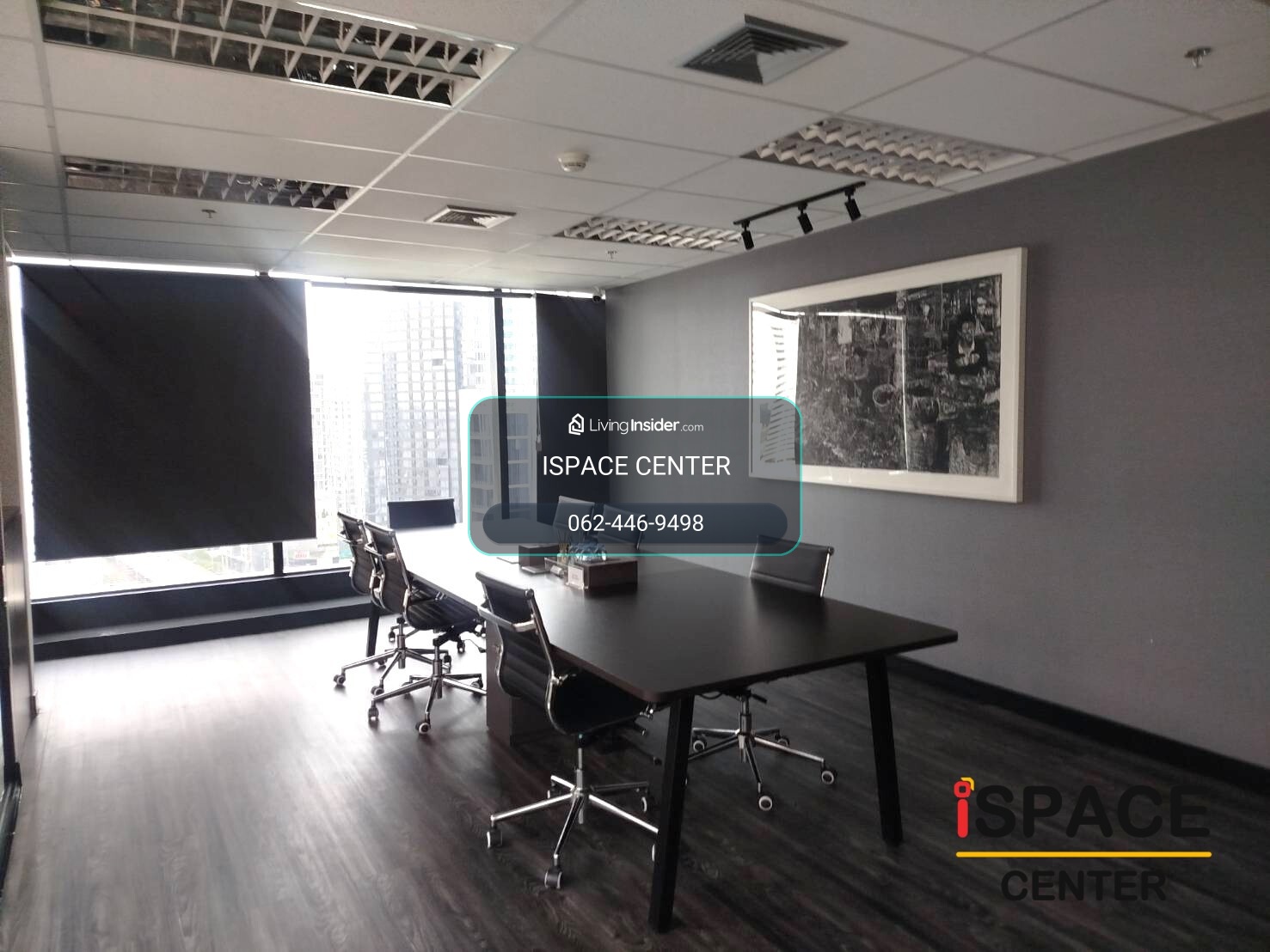 Service Office for rent, next to MRT Rama 9, just bring your notebook and go to work immediately. Elegantly decorated, warm, very convenient to travel on Grade A building – รูปที่ 4