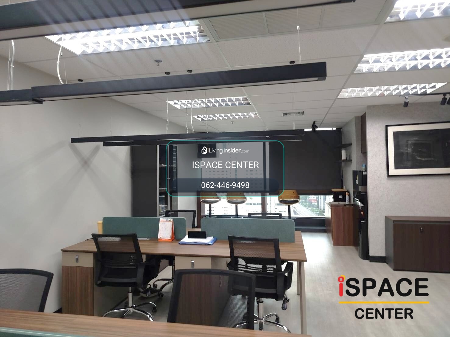 Service Office for rent, next to MRT Rama 9, just bring your notebook and go to work immediately. Elegantly decorated, warm, very convenient to travel on Grade A building – รูปที่ 2