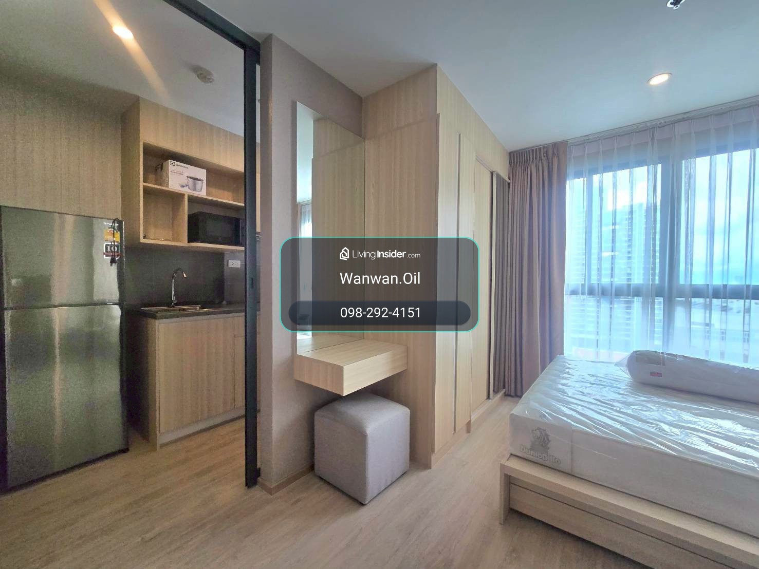 FOR RENT 🎖️ IDEO O2 🎖️ STUDIO  27sqm  Close Kitchen   12,000 THB / Month – รูปที่ 4