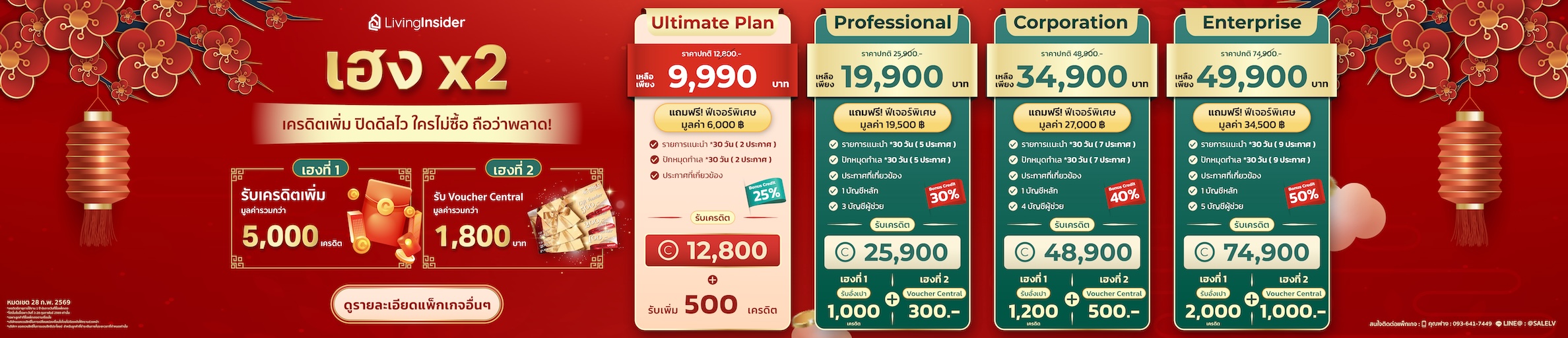 Chinese New Year เฮงรับอั่งเปา รับเครดิตเพิ่มมากกว่า + Voucher Central